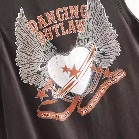 Dancing Outlaw Boho Gypsy Print Tank Tee Dress - Picture 5 of 7